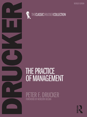 cover image of The Practice of Management